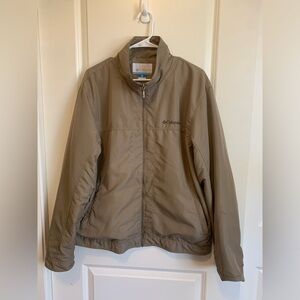 Columbia Omni-Shield Repellency Full Zip Thick Tan Jacket  - Men's L